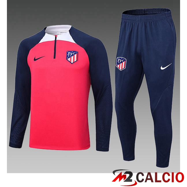 Maglie Calcio Personalizzate,Tute Calcio Squadre,Maglia Nazionale Italiana Calcio | Insieme Tuta Calcio Atletico Madrid Bambino Rosso 2023/2024