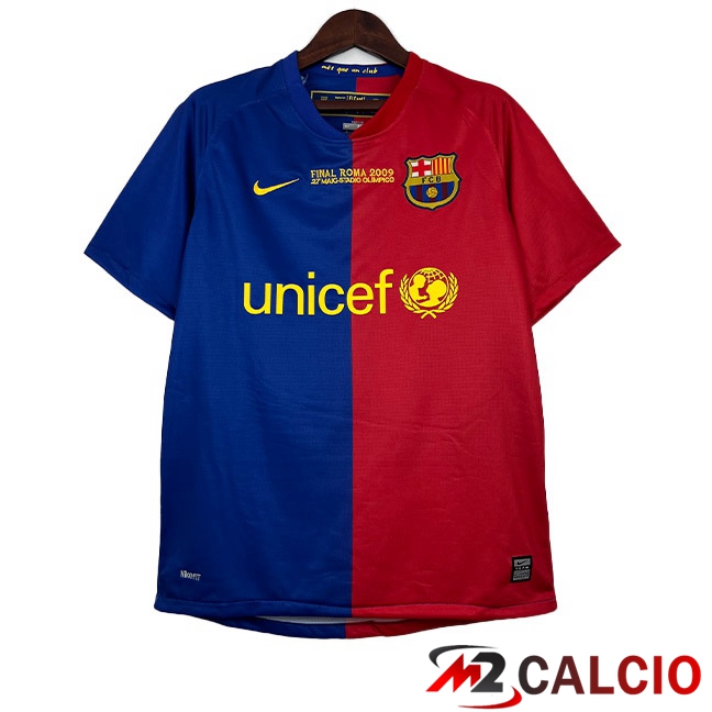 Maglie Calcio Personalizzate,Tute Calcio Squadre,Maglia Nazionale Italiana Calcio | Maglie Calcio FC Barcellona Retro UEFA Champions League Prima Rosso Blu 2008-2009