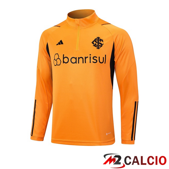 Maglie Calcio Personalizzate,Tute Calcio Squadre,Maglia Nazionale Italiana Calcio | Felpa Allenamento SC Internacional Arancia 2023/2024