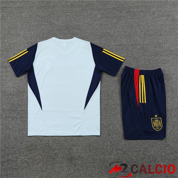 T Shirt Allenamento Spagna + Pantaloncini Blu 2023/2024