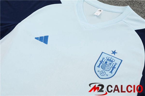 T Shirt Allenamento Spagna + Pantaloncini Blu 2023/2024