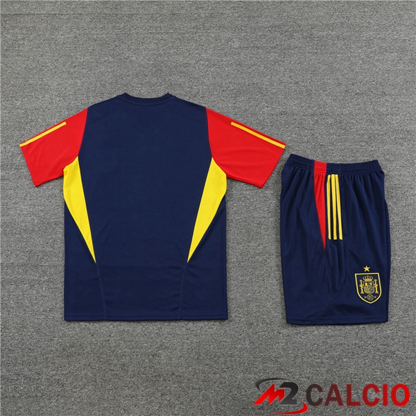 T Shirt Allenamento Spagna + Pantaloncini Blu Reale 2023/2024