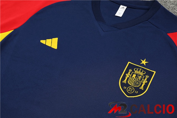 T Shirt Allenamento Spagna + Pantaloncini Blu Reale 2023/2024
