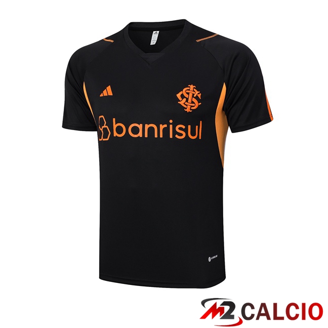 Maglie Calcio Personalizzate,Tute Calcio Squadre,Maglia Nazionale Italiana Calcio | T Shirt Allenamento SC Internacional Nero 2023/2024