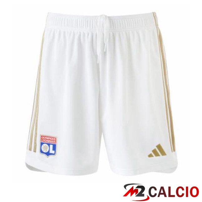 Maglie Calcio Personalizzate,Tute Calcio Squadre,Maglia Nazionale Italiana Calcio | Pantaloncini Calcio Lyon OL Prima Bianco 2023/2024