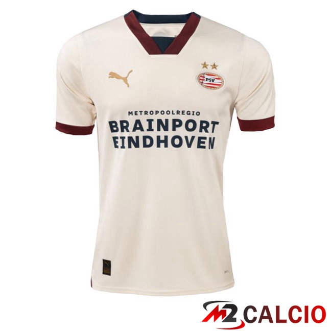 Maglie Calcio Personalizzate,Tute Calcio Squadre,Maglia Nazionale Italiana Calcio | Maglia Calcio PSV Eindhoven Seconda Marrone 2023/2024