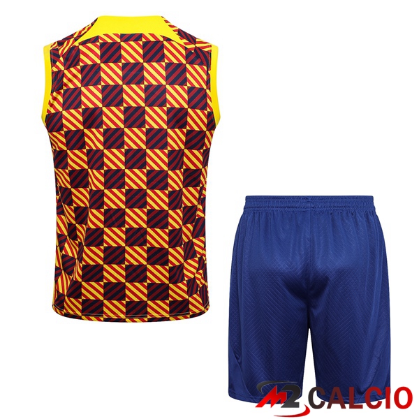 Canotta Calcio FC Barcellona + Pantaloncini Giallo 2023/2024