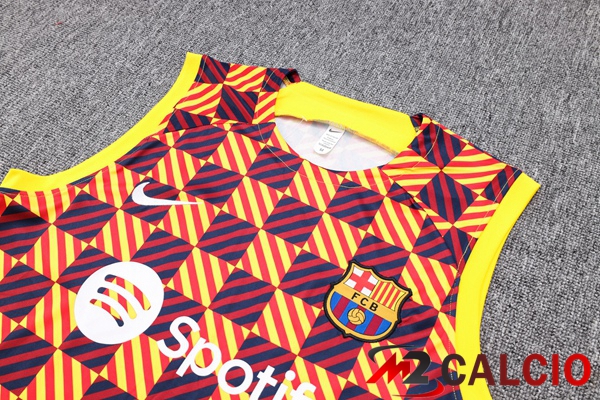 Canotta Calcio FC Barcellona + Pantaloncini Giallo 2023/2024