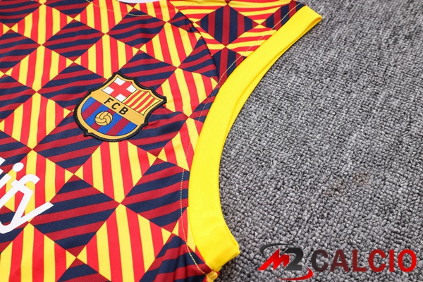 Canotta Calcio FC Barcellona + Pantaloncini Giallo 2023/2024