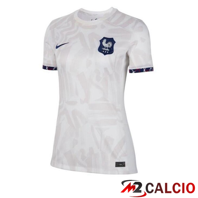 Maglie Calcio Personalizzate,Tute Calcio Squadre,Maglia Nazionale Italiana Calcio | Maglia Calcio Francia Donna Seconda Bianco 2023/2024