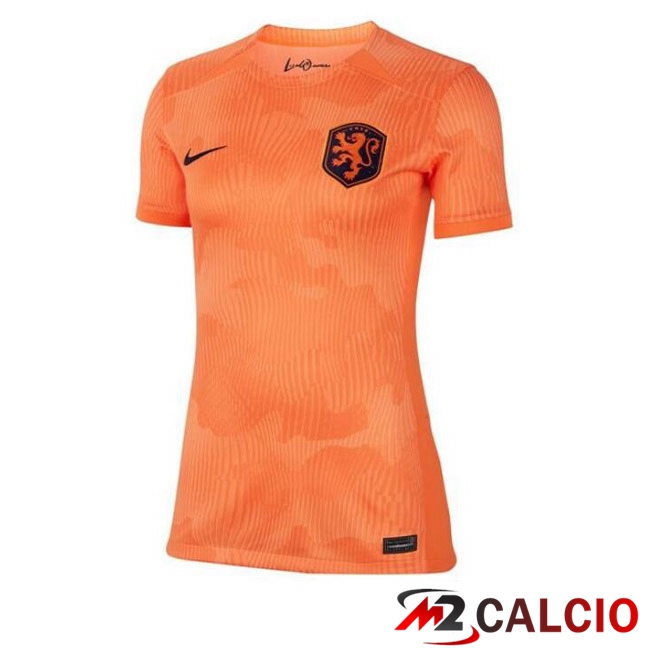 Maglie Calcio Personalizzate,Tute Calcio Squadre,Maglia Nazionale Italiana Calcio | Maglia Calcio Paesi Bassi Donna Prima Marrone 2023/2024