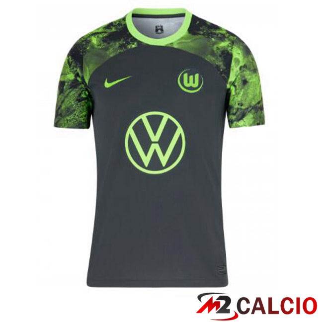 Maglie Calcio Personalizzate,Tute Calcio Squadre,Maglia Nazionale Italiana Calcio | Maglia Calcio Vfl Wolfsburg Seconda Nero 2023/2024