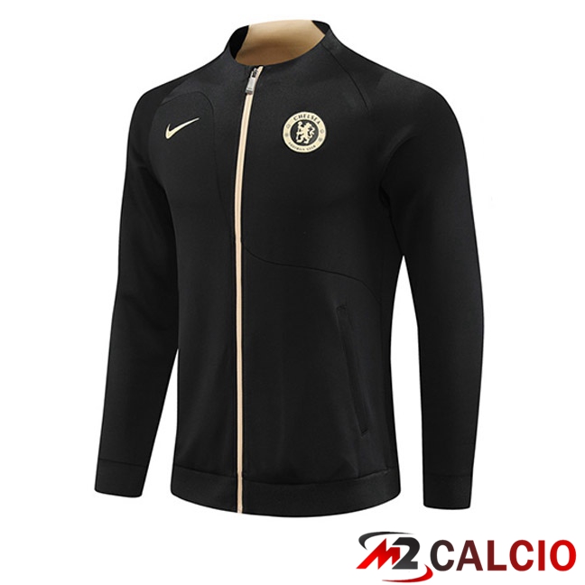 Maglie Calcio Personalizzate,Tute Calcio Squadre,Maglia Nazionale Italiana Calcio | Giacca Calcio FC Chelsea Nero 2023/2024