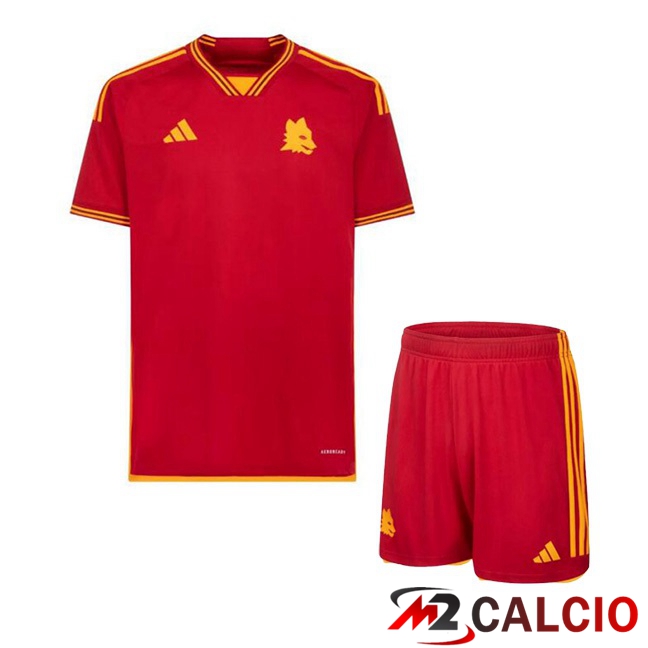 Maglie Calcio Personalizzate,Tute Calcio Squadre,Maglia Nazionale Italiana Calcio | Maglie Calcio AS Roma Bambino Prima Rosso 2023/2024