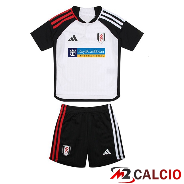 Maglie Calcio Personalizzate,Tute Calcio Squadre,Maglia Nazionale Italiana Calcio | Maglie Calcio Fulham FC Bambino Prima Bianco 2023/2024