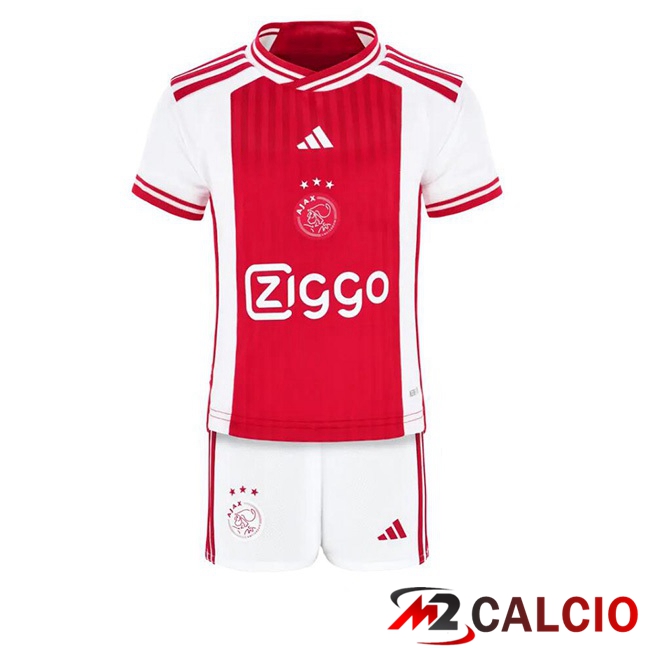 Maglie Calcio Personalizzate,Tute Calcio Squadre,Maglia Nazionale Italiana Calcio | Maglie Calcio AFC Ajax Bambino Prima Rosso Bianco 2023/2024