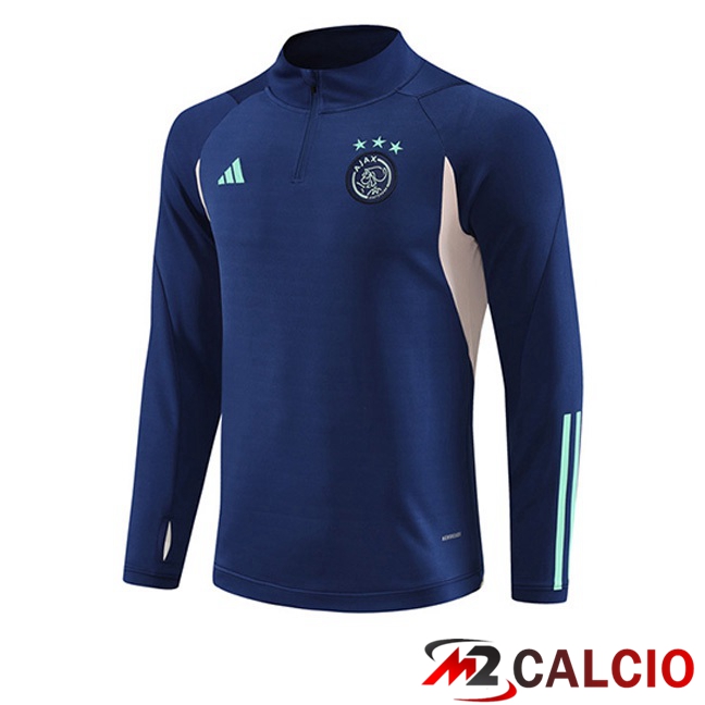 Maglie Calcio Personalizzate,Tute Calcio Squadre,Maglia Nazionale Italiana Calcio | Felpa Allenamento AFC Ajax Blu Reale 2023/2024