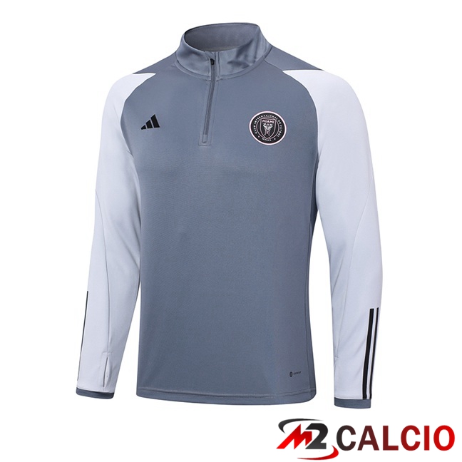 Maglie Calcio Personalizzate,Tute Calcio Squadre,Maglia Nazionale Italiana Calcio | Felpa Allenamento Inter Miami CF Grigio 2023/2024