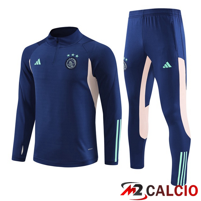 Maglie Calcio Personalizzate,Tute Calcio Squadre,Maglia Nazionale Italiana Calcio | Insieme Tuta Calcio AFC Ajax Blu Reale 2023/2024