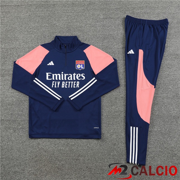 Insieme Tuta Calcio Lyon OL Blu Reale 2023/2024