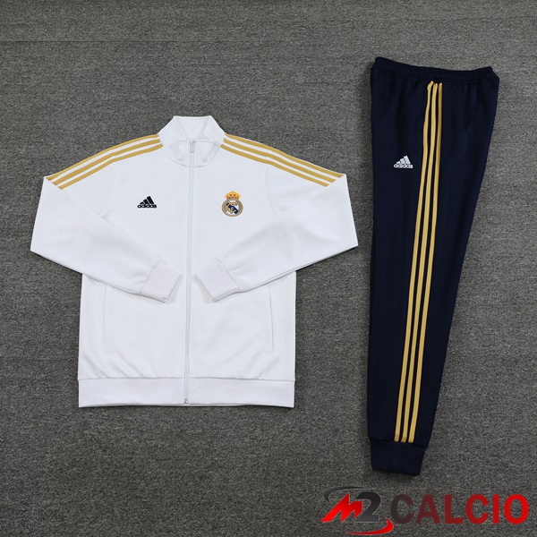 Insieme Tuta Calcio - Giacca Real Madrid Bianco 2023/2024