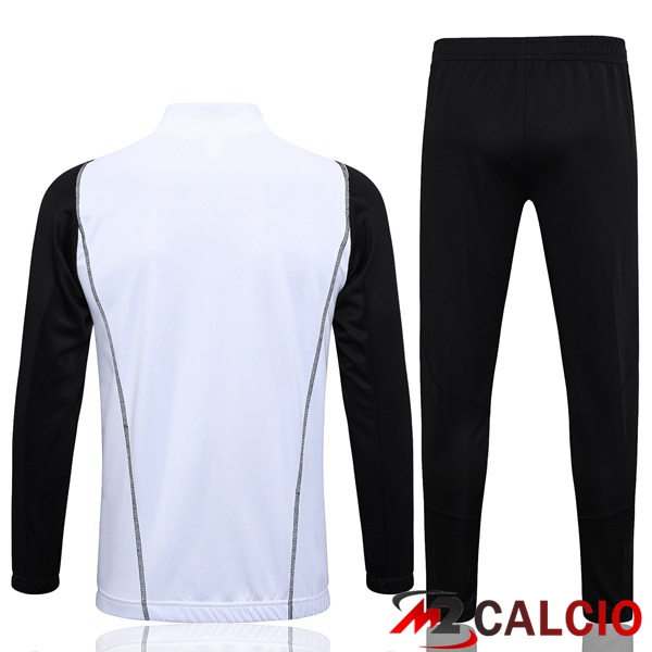 Insieme Tuta Calcio - Giacca Real Madrid Bianco Nero 2023/2024