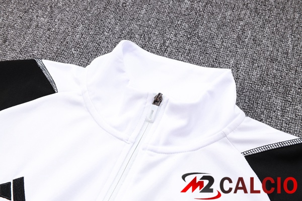 Insieme Tuta Calcio - Giacca Real Madrid Bianco Nero 2023/2024
