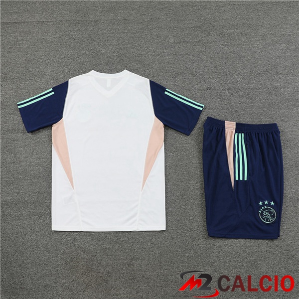 T Shirt Allenamento AFC Ajax + Pantaloncini Bianco 2023/2024