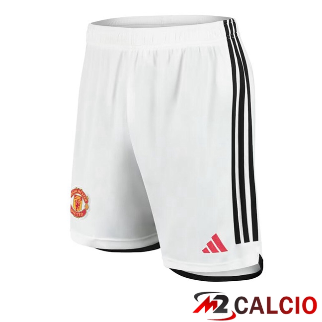Maglie Calcio Personalizzate,Tute Calcio Squadre,Maglia Nazionale Italiana Calcio | Pantaloncini Calcio Manchester United Prima Bianco 2023/2024
