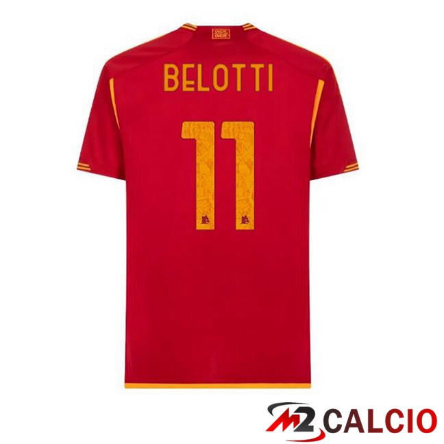 Maglie Calcio Personalizzate,Tute Calcio Squadre,Maglia Nazionale Italiana Calcio | Maglie Calcio AS Roma (BELOTTI 11) Prima Rosso 2023/2024