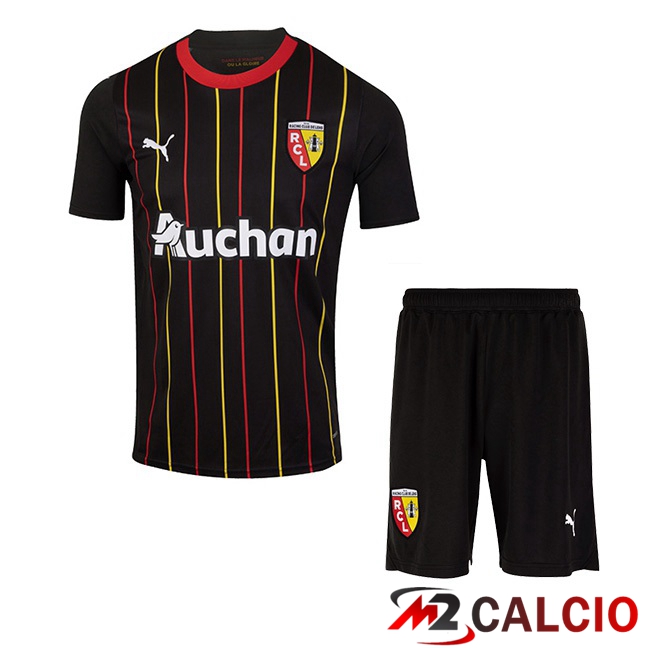 Maglie Calcio Personalizzate,Tute Calcio Squadre,Maglia Nazionale Italiana Calcio | Maglie Calcio RC Lens Bambino Prima Nero 2023/2024