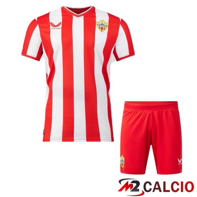 Maglie Calcio Personalizzate,Tute Calcio Squadre,Maglia Nazionale Italiana Calcio | Maglie Calcio UD Almeria Bambino Prima Rosso Bianco 2023/2024