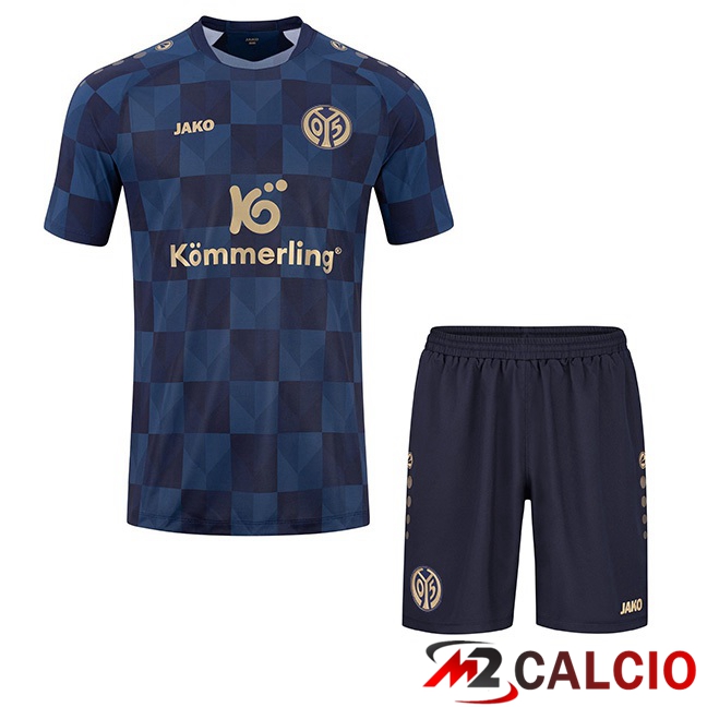 Maglie Calcio Personalizzate,Tute Calcio Squadre,Maglia Nazionale Italiana Calcio | Maglie Calcio FSV Mainz 05 Bambino Seconda Blu 2023/2024