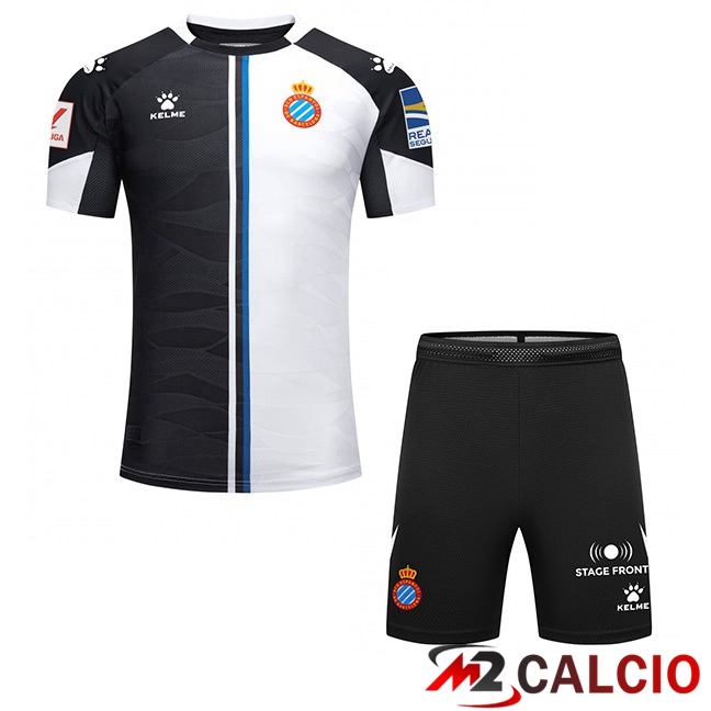 Maglie Calcio RCD Espanyol Bambino Terza Nero Bianco 2023/2024