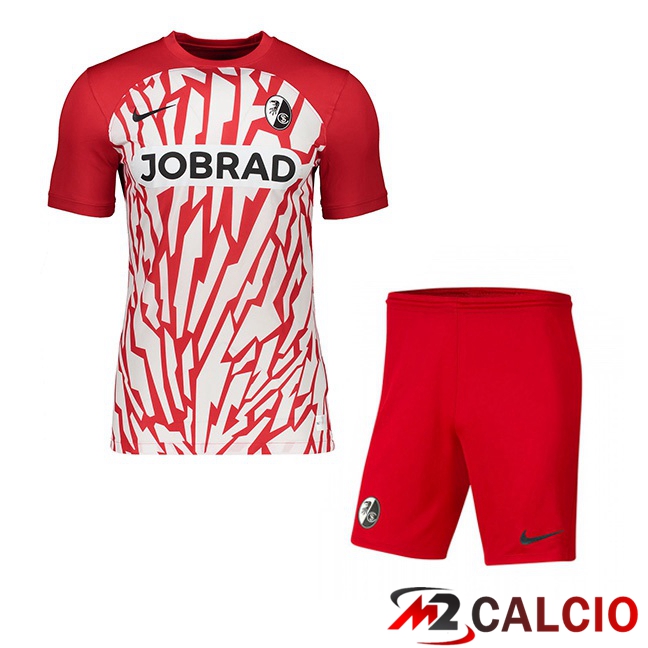 Maglie Calcio Personalizzate,Tute Calcio Squadre,Maglia Nazionale Italiana Calcio | Maglie Calcio SC Fribourg Bambino Prima Rosso 2023/2024