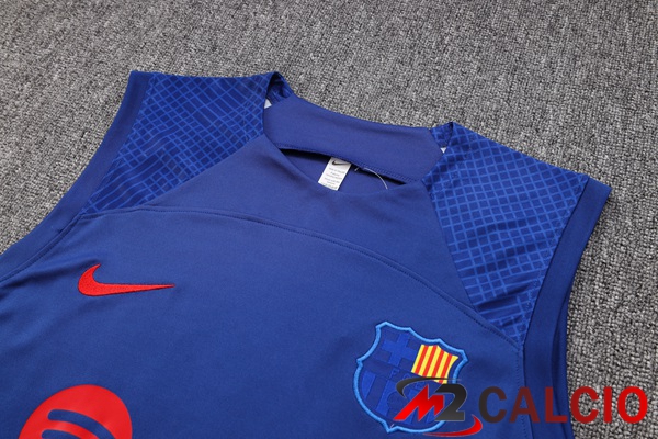 Canotta Calcio FC Barcellona + Pantaloncini Blu 2023/2024