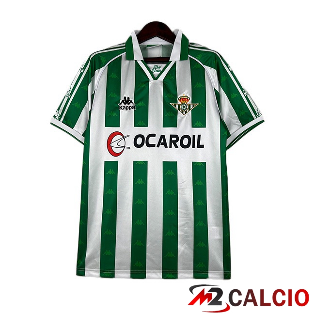Maglie Calcio Personalizzate,Tute Calcio Squadre,Maglia Nazionale Italiana Calcio | Maglie Calcio Real Betis Retro Prima Bianco Verde 1995-1996