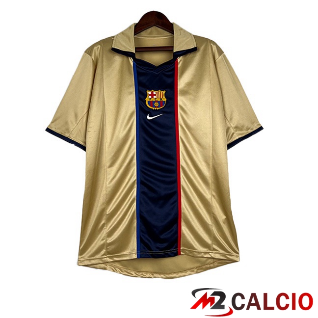 Maglie Calcio Personalizzate,Tute Calcio Squadre,Maglia Nazionale Italiana Calcio | Maglie Calcio FC Barcellona Retro Seconda Giallo 2002-2003