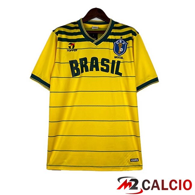 Maglie Calcio Brasile Retro Prima Giallo 1984
