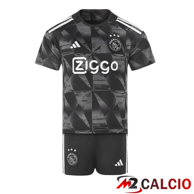 Maglie Calcio Personalizzate,Tute Calcio Squadre,Maglia Nazionale Italiana Calcio | Maglie Calcio AFC Ajax Bambino Terza Nero 2023/2024