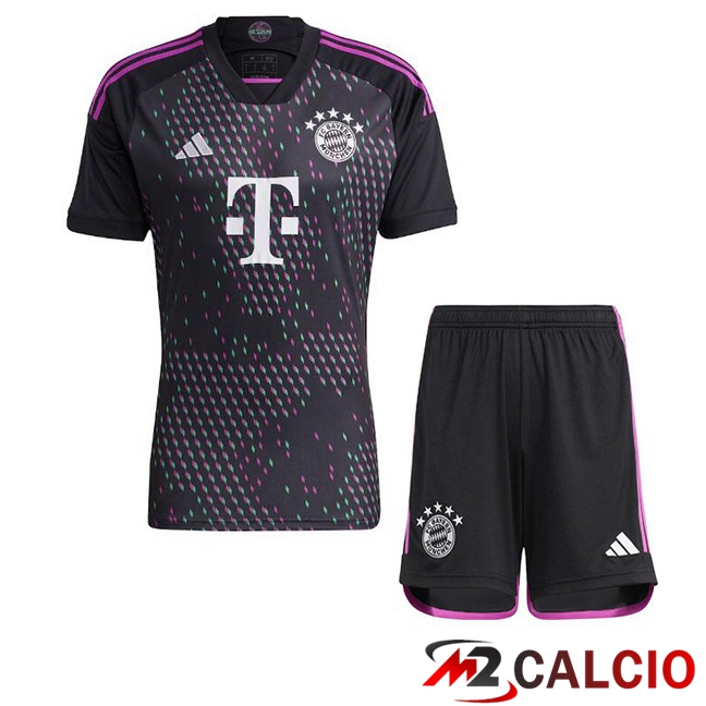 Maglie Calcio Bayern Monaco Bambino Seconda Nero 2023/2024