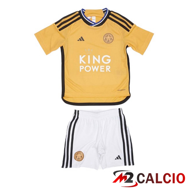 Maglie Calcio Personalizzate,Tute Calcio Squadre,Maglia Nazionale Italiana Calcio | Maglie Calcio Leicester City Bambino Terza Giallo 2023/2024