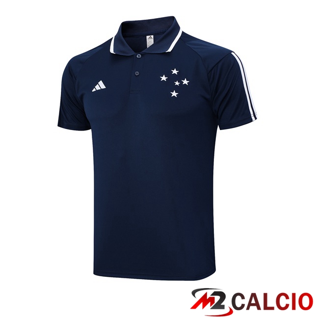 Maglie Calcio Personalizzate,Tute Calcio Squadre,Maglia Nazionale Italiana Calcio | Maglia Polo Cruzeiro EC Blu Reale 2023/2024