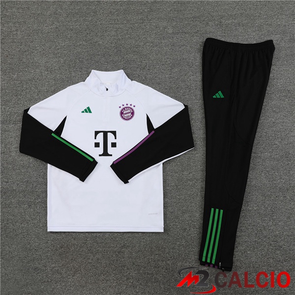 Insieme Tuta Calcio Bayern Monaco Bianco 2023/2024