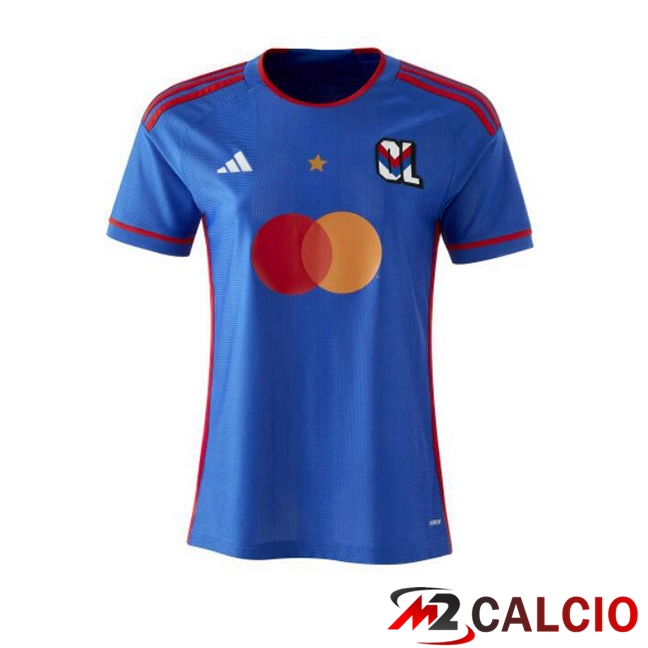 Maglie Calcio Personalizzate,Tute Calcio Squadre,Maglia Nazionale Italiana Calcio | Maglie Calcio Lyon OL Donna Seconda Blu 2023/2024