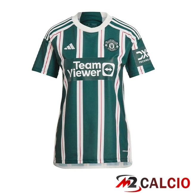 Maglie Calcio Personalizzate,Tute Calcio Squadre,Maglia Nazionale Italiana Calcio | Maglie Calcio Manchester United Donna Seconda Verde 2023/2024