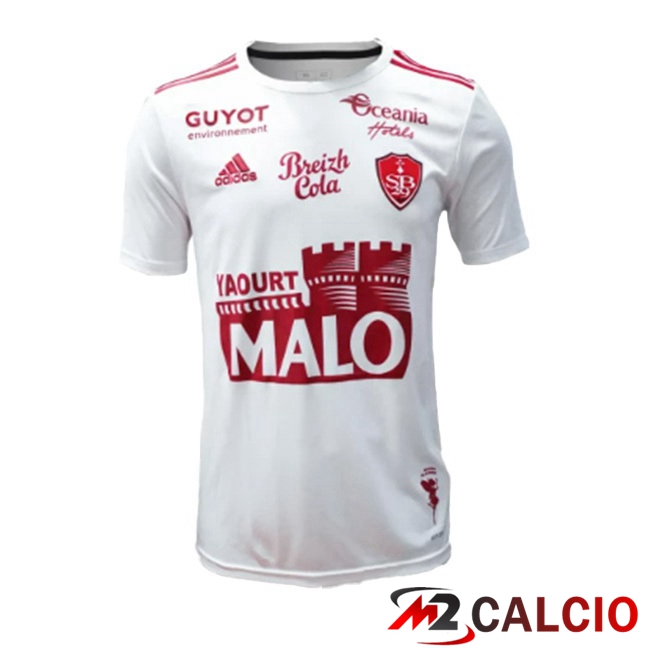 Maglie Calcio Personalizzate,Tute Calcio Squadre,Maglia Nazionale Italiana Calcio | Maglie Calcio Stade Brestois Seconda Bianco 2023/2024