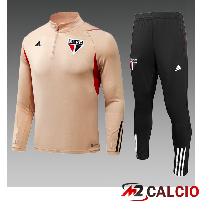Maglie Calcio Personalizzate,Tute Calcio Squadre,Maglia Nazionale Italiana Calcio | Insieme Tuta Calcio Sao Paulo FC Bambino Giallo 2023/2024