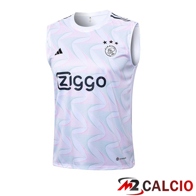 Maglie Calcio Personalizzate,Tute Calcio Squadre,Maglia Nazionale Italiana Calcio | Canotta Calcio AFC Ajax Bianco 2023/2024
