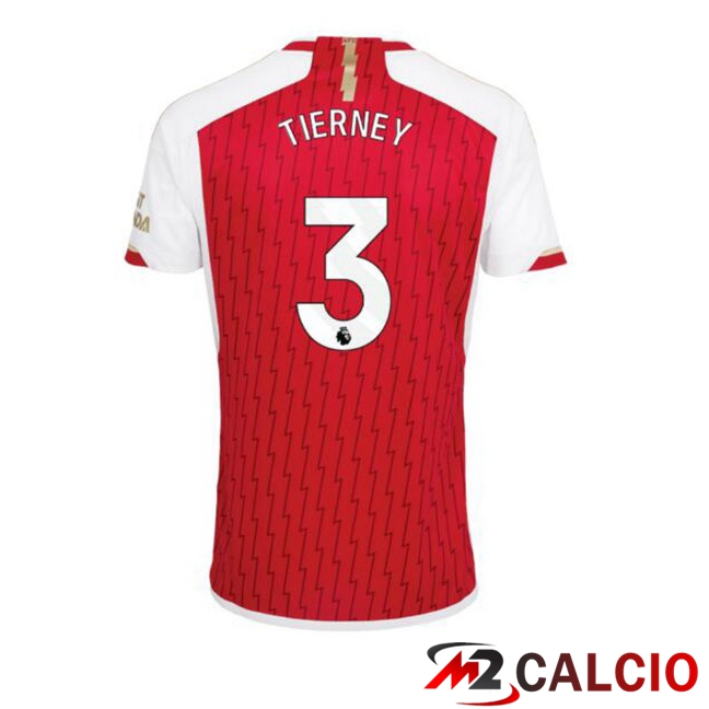 Maglie Calcio Personalizzate,Tute Calcio Squadre,Maglia Nazionale Italiana Calcio | Maglie Calcio Arsenal (TIERNEY 3) Prima Rosso Bianco 2023/2024